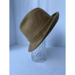 Vintage Dobbs‎ Fifth Avenue Tweed Wool Blend Men's Tan Fedora Hat Size 7 1/4